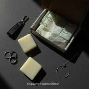 Olive wax for tealights, fireplace - Black Leather 