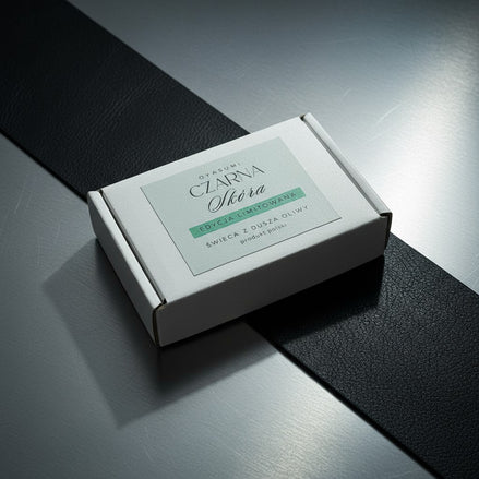 Olivenwachs für Teelichter, Kamin - Schwarzes Leder 