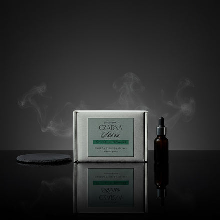 Olive wax for tealights, fireplace - Black Leather 