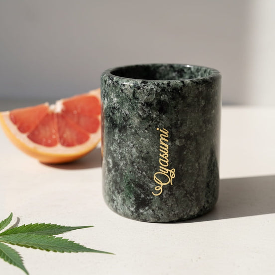 Ręcznie toczony granitowy pojemnik na świecę surowy design Luxury Stone