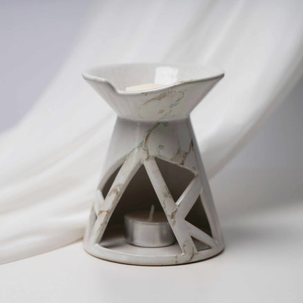 Ceramiczny kominek zapachowy ażurowy