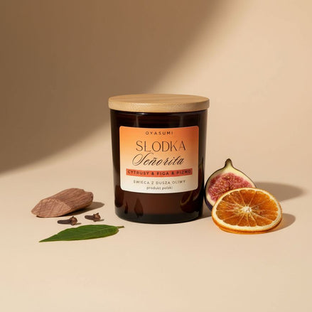 Świeca zapachowa z wosku oliwnego Słodka Señorita