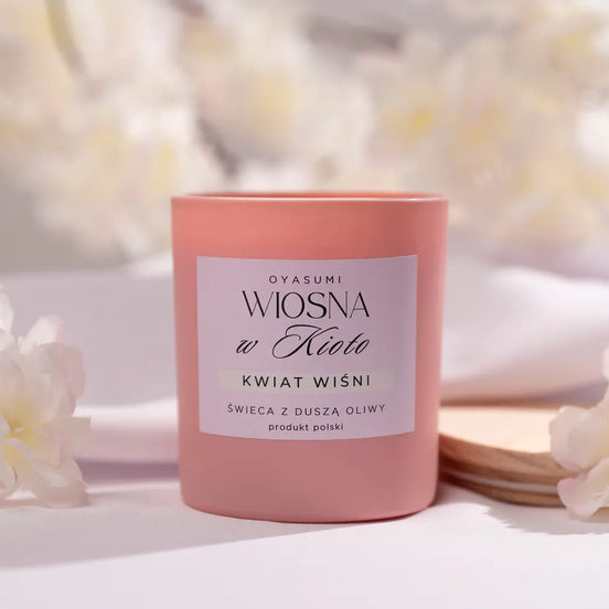 Świeca oliwna Wiosna w Kioto – japoński kwiatowy zapach wiśni | Oyasumi