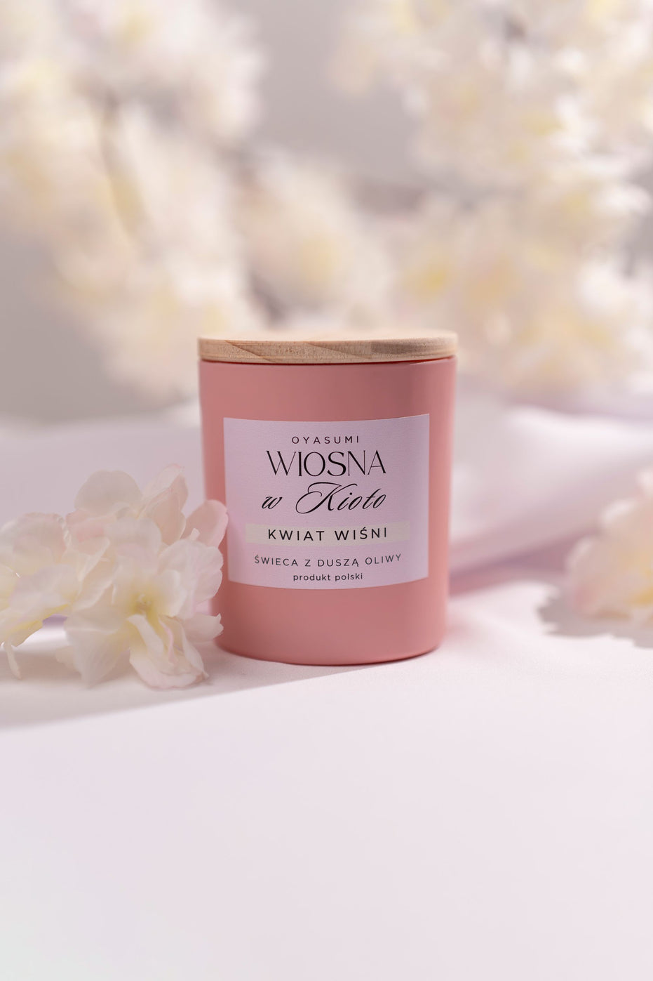 Luksusowy prezent dla niej – świeca Wiosna w Kioto wosk oliwny | Oyasumi