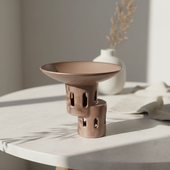 Kominek Form NOS szaro-brązowy - minimalistyczny design Oyasumi, widok detalu