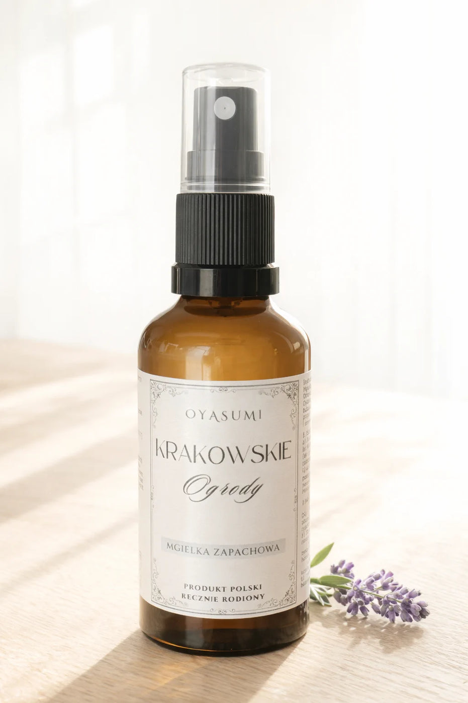 Mgiełka zapachowa Krakowskie Ogrody OYASUMI 50 ml w szkle – wiosenny zapach bzu | Oyasumi